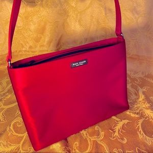 Kate Spade Red Satin Shoulder Bag
